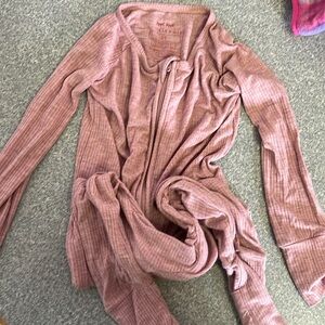 Little sleepers pink Mauve ribbed 2T